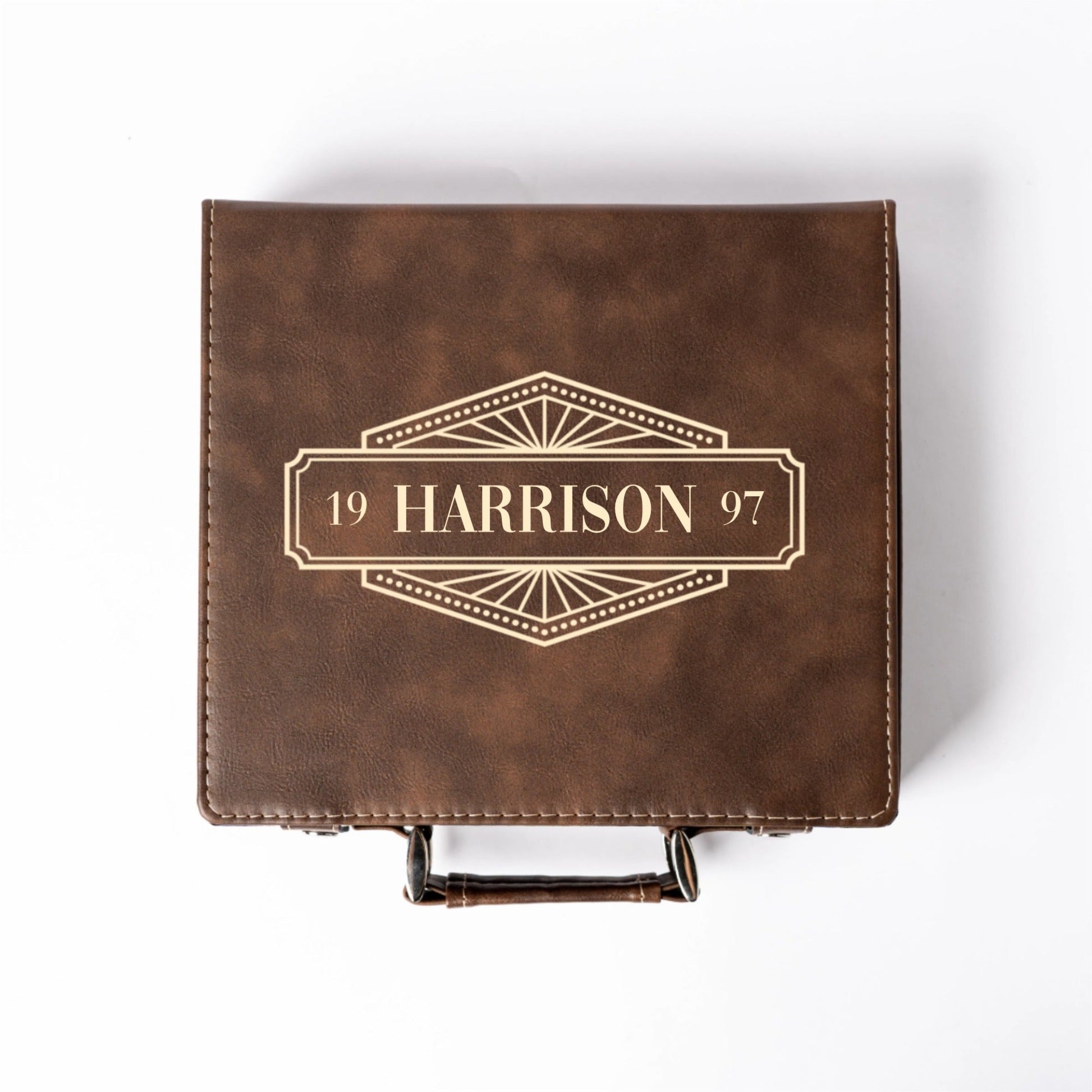 Custom Rustic Poker Set Reserve Collection - personalized groomsmen gift