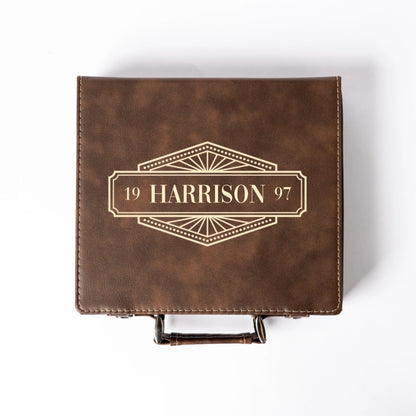 Custom Rustic Poker Set Reserve Collection - personalized groomsmen gift