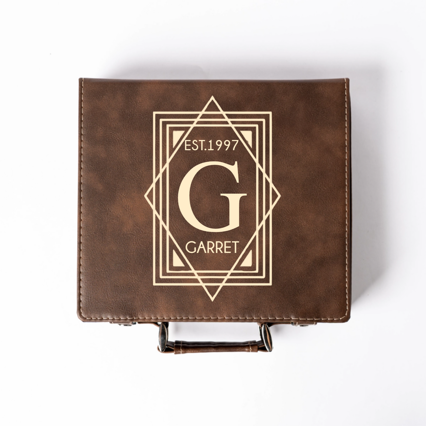 Premium engraved poker set groomsman proposal gift