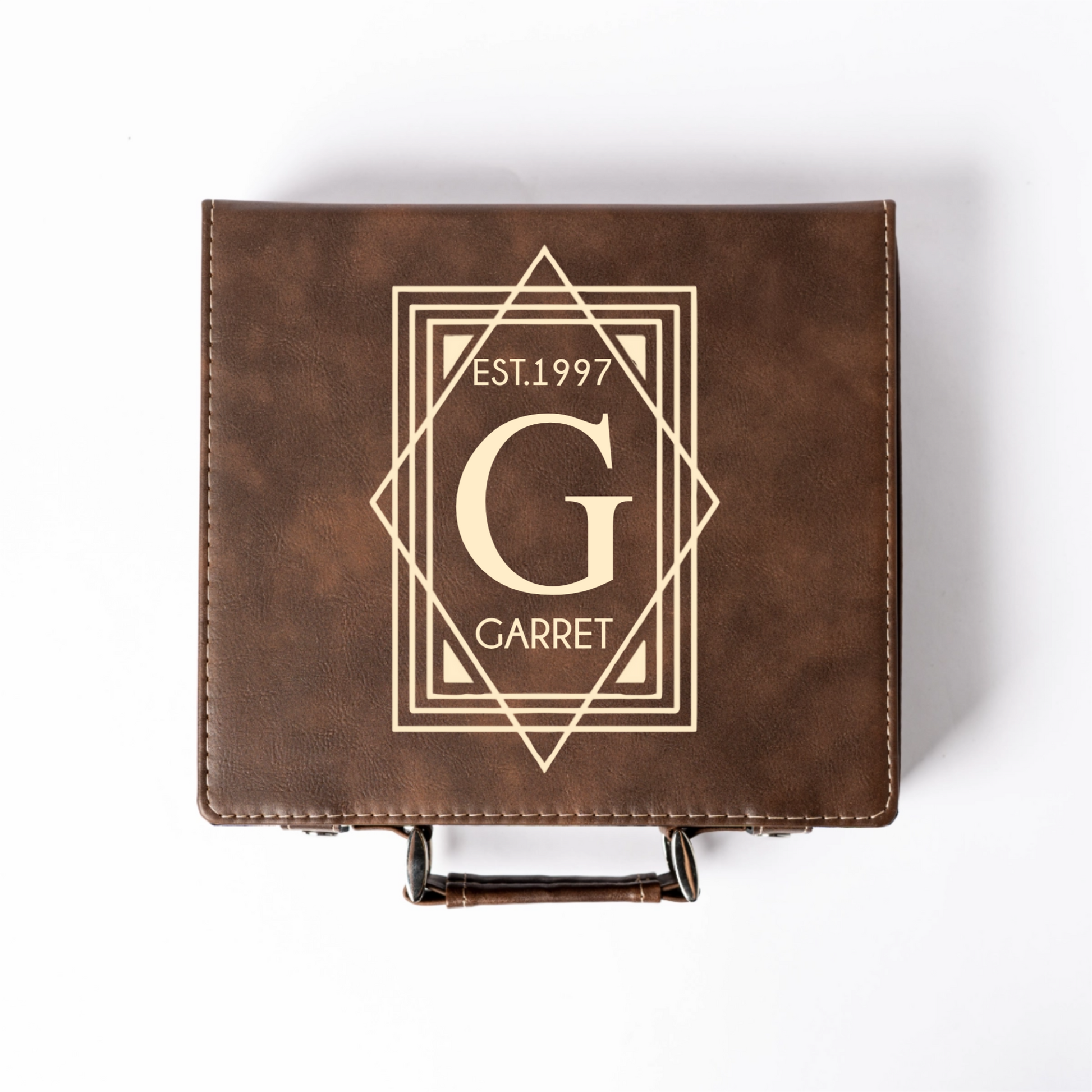 Premium engraved poker set groomsman proposal gift