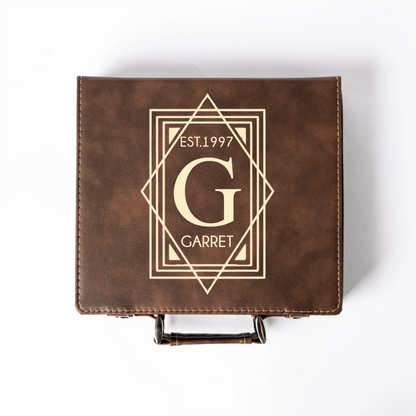 Premium engraved poker set groomsman proposal gift