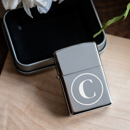 Personalized silver lighter monogram preview, stocking stuffer for him