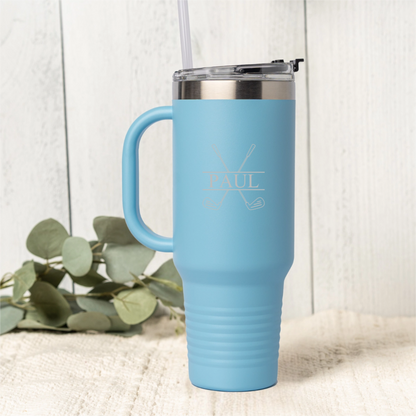 40oz golf tumbler in Teal - bachelor party golf gift