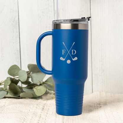 40oz golf tumbler in Olive - personalized golf gift for dad