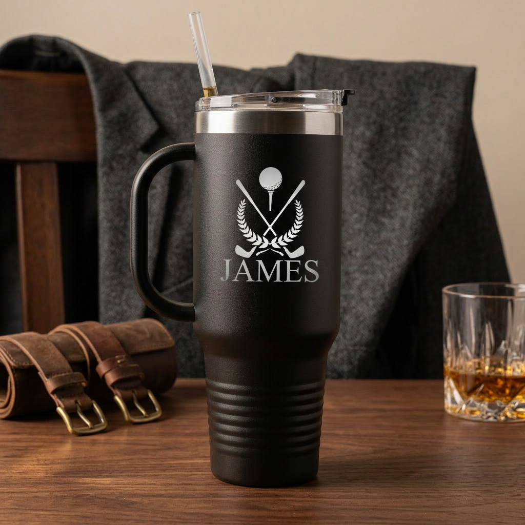 Personalized 40oz Golf Tumbler - personalized groomsmen golf gift