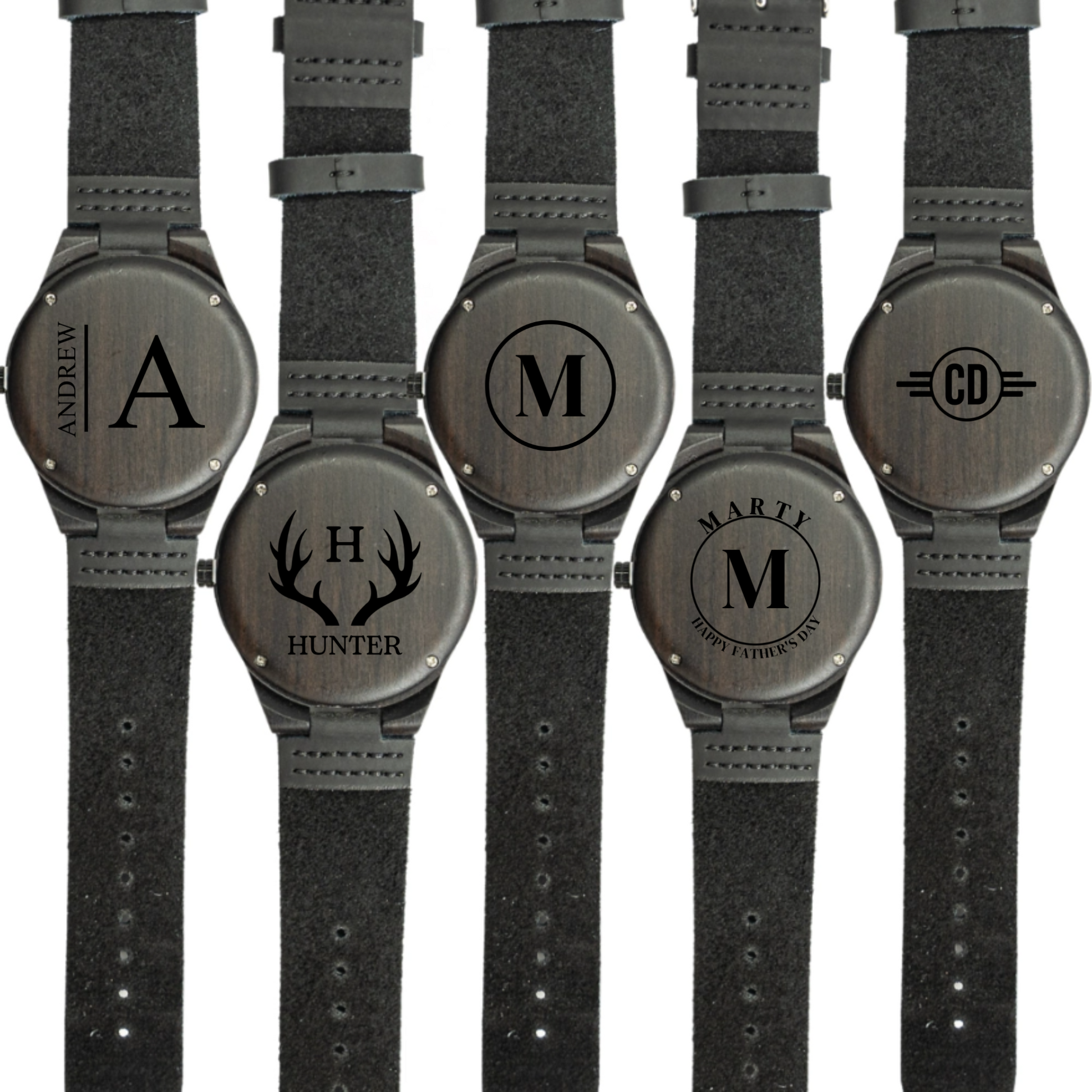 Hardwood watch face detail - best man gift