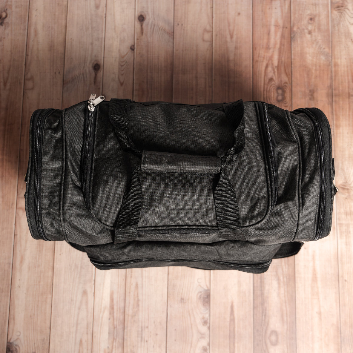 Black Duffle Bag bottom view - durable groomsmen gift