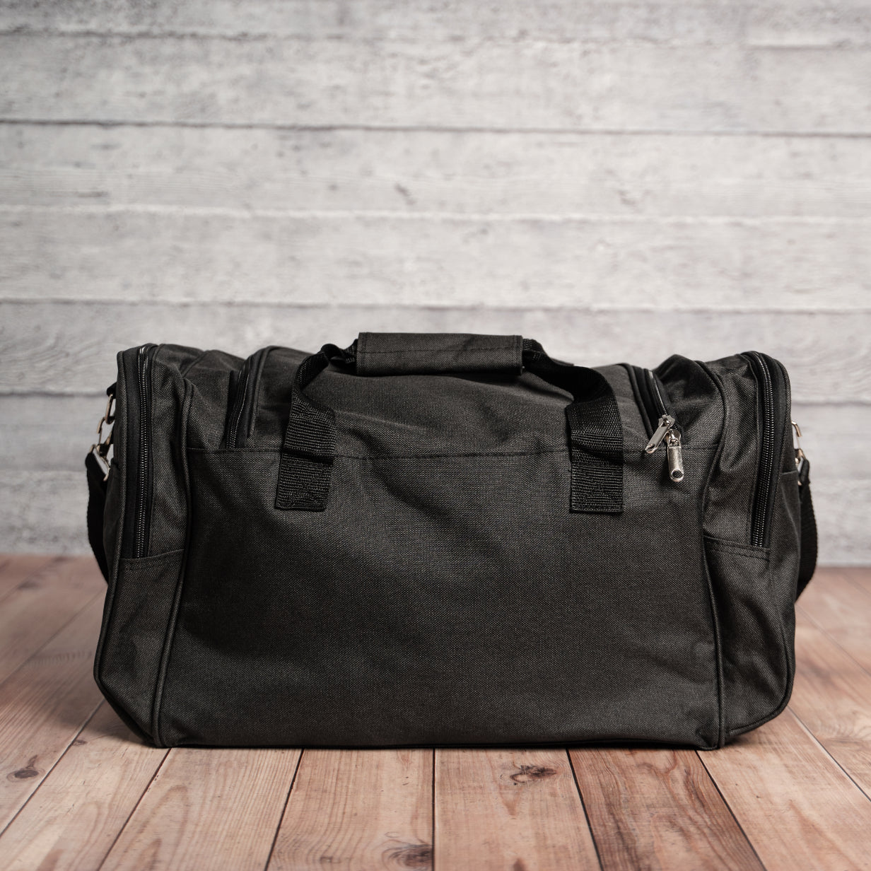 Black Duffle Bag with shoulder strap - travel bag for men
