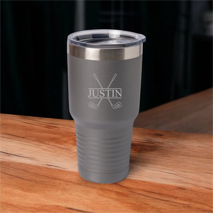 30oz golf tumbler in Pink - bridesmaid golf gift