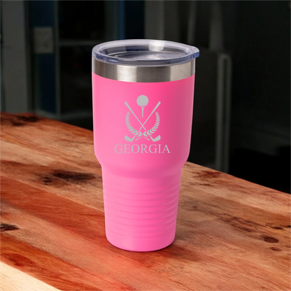 30oz golf tumbler in Red - groomsman proposal gift