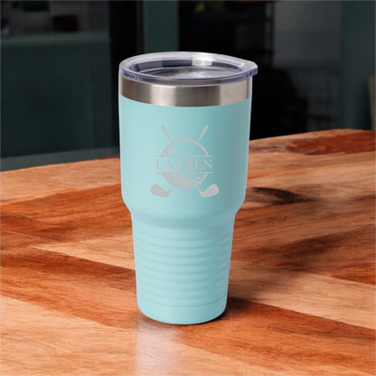 30oz golf tumbler in Orange - Father's Day gift