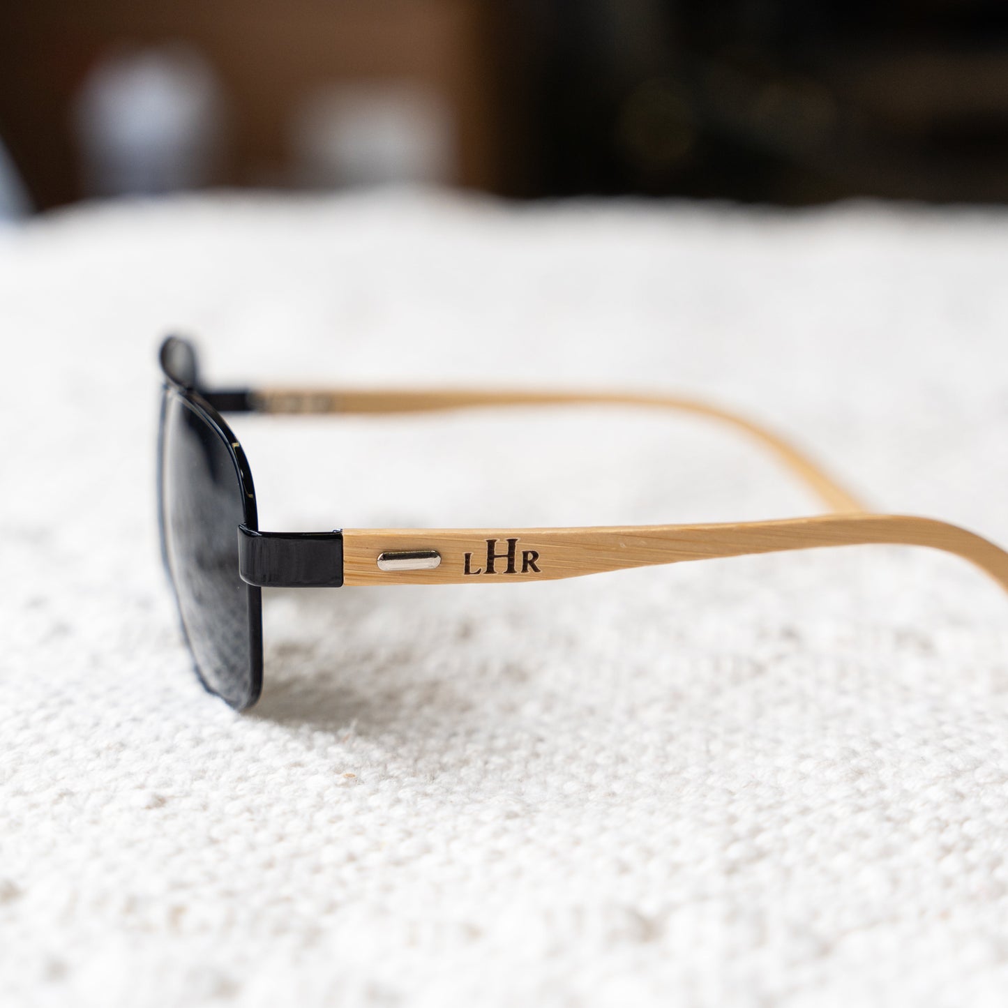 Personalized aviator sunglasses UV protection groomsmen gift