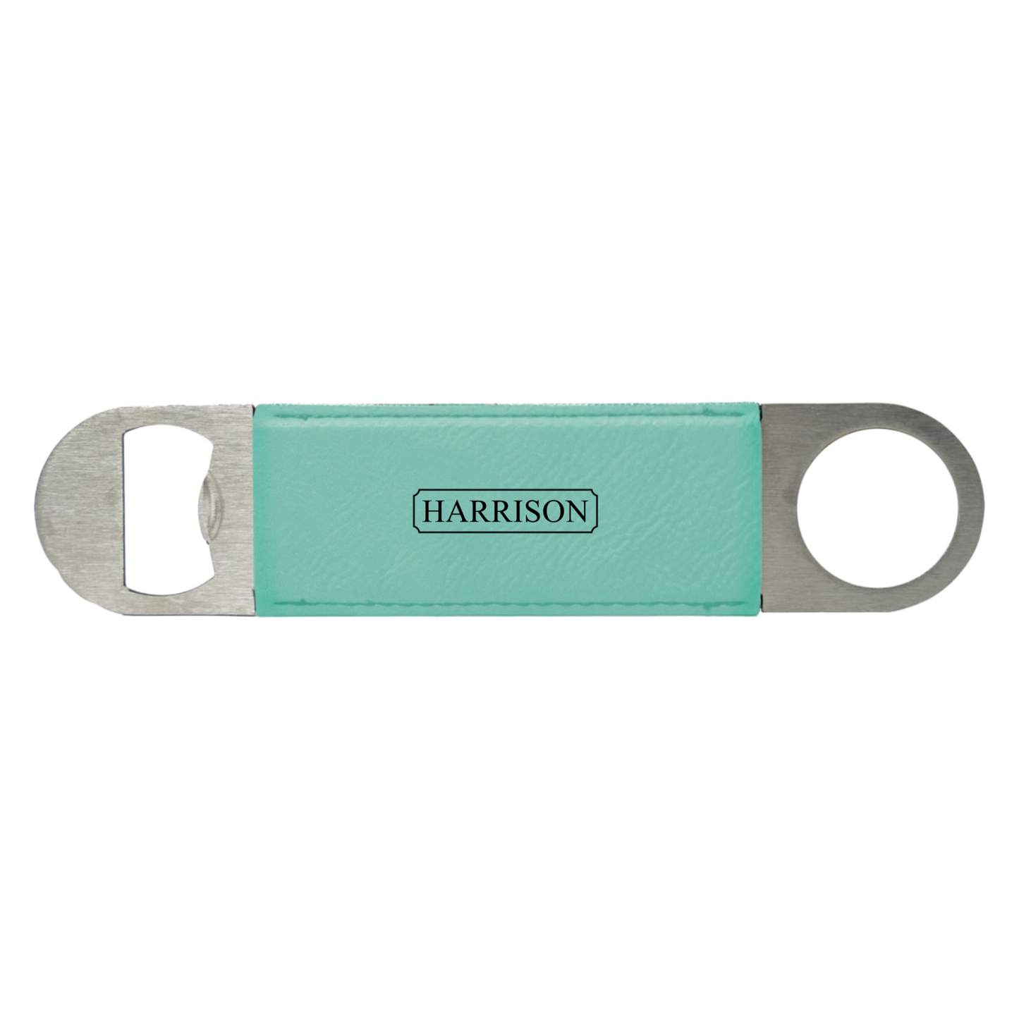 Grey leatherette bar blade engraved wedding party gift