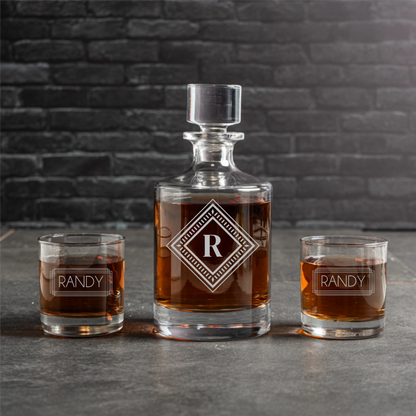 Personalized Barrel Decanter Set - Reserve Collection