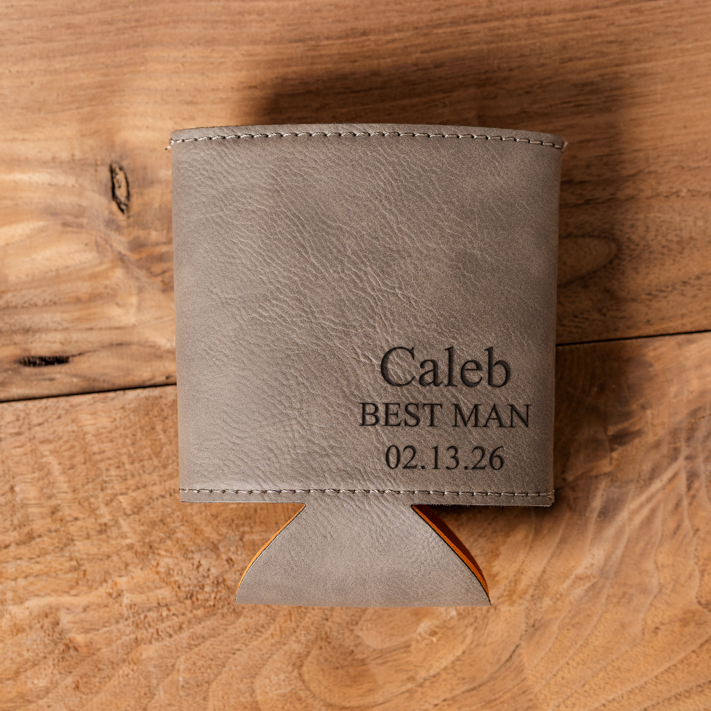 Custom engraved bottle opener and can cooler set groomsmen gift view 14