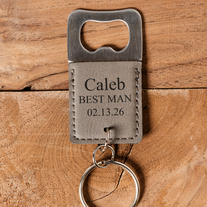 Engraved groomsmen gift set bottle opener can cooler view 16