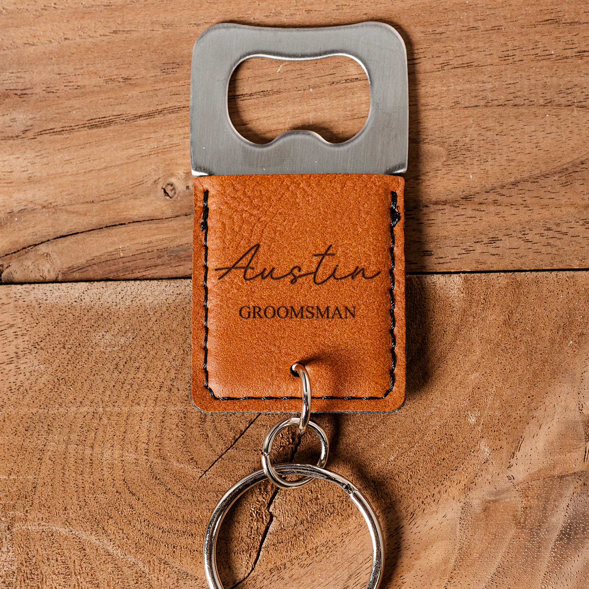 Personalized engraved bottle opener can cooler bundle view 18