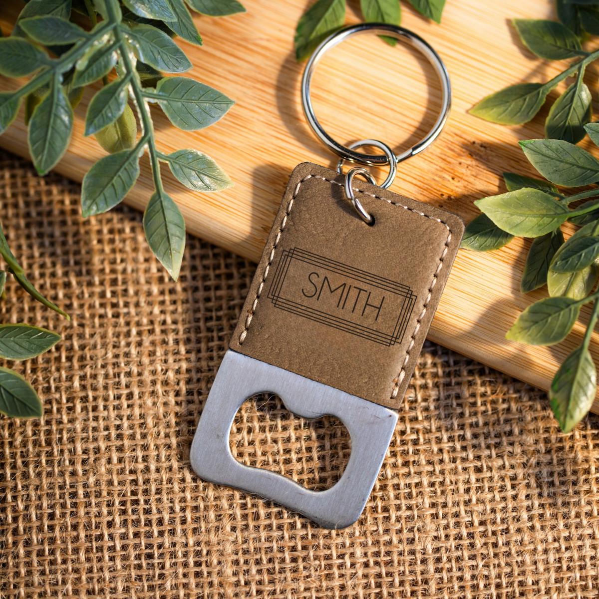Engraved keychain bottle opener color options, groomsmen gift