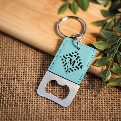 Reserve Collection keychain bottle opener back view, groomsmen gift