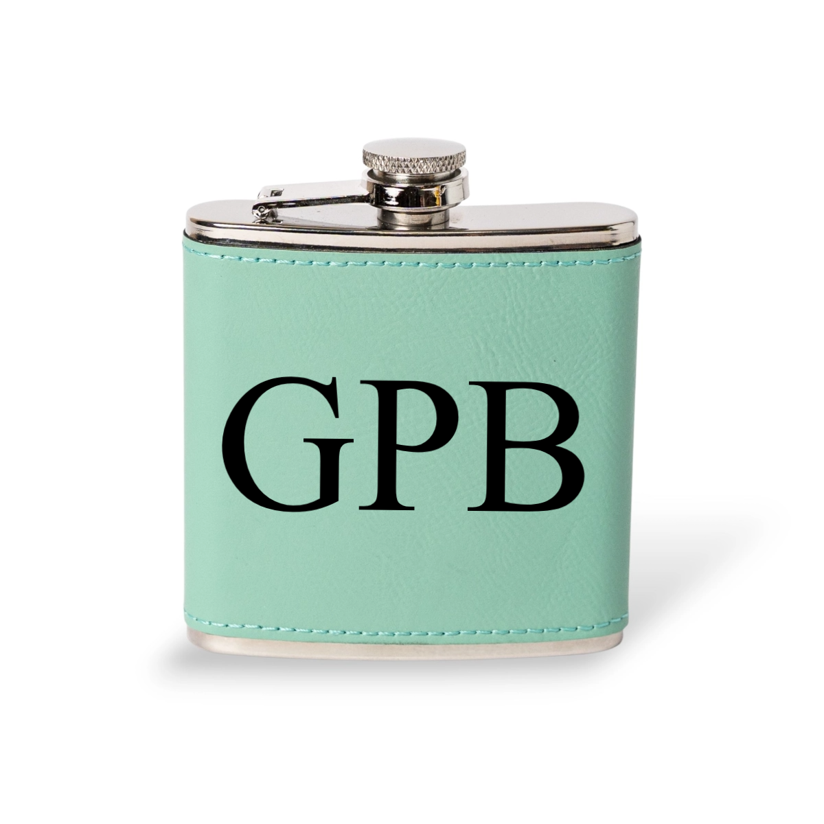 Engraved Leather Wrapped Stainless Steel Flasks