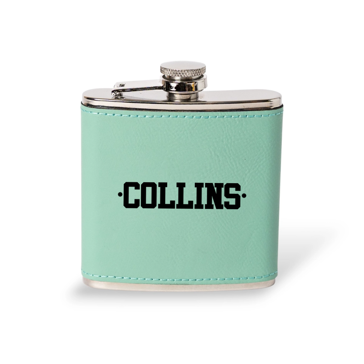 Engraved Leather Wrapped Stainless Steel Flasks - Reserve Collection