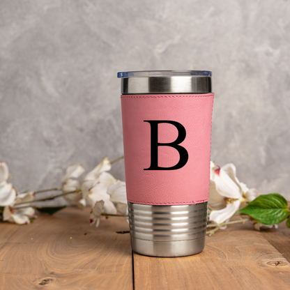 Engraved Leather Wrapped Tumblers