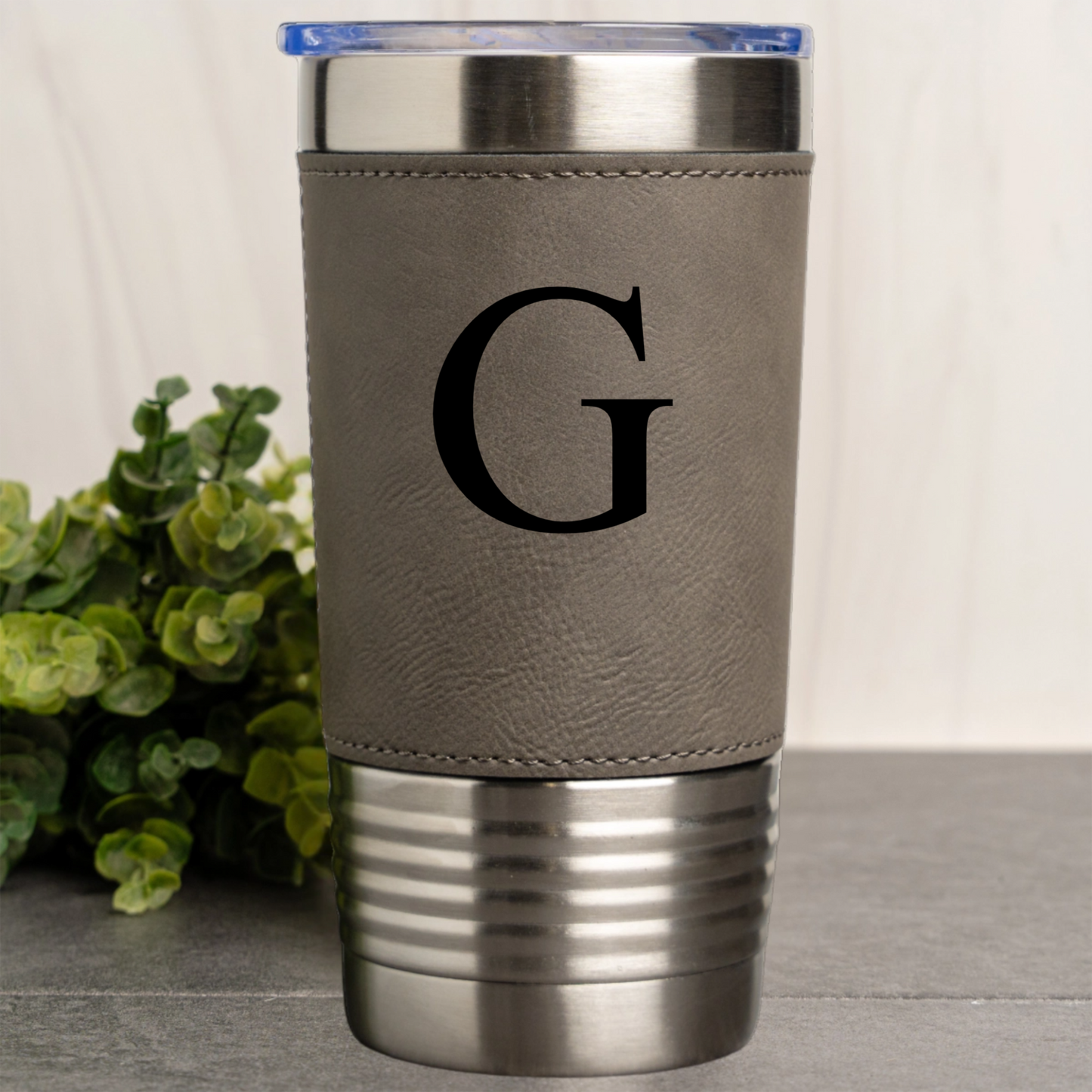 Engraved Leather Wrapped Tumblers