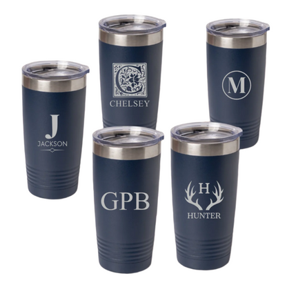 Groomsmen Tumblers Set of 5 Navy