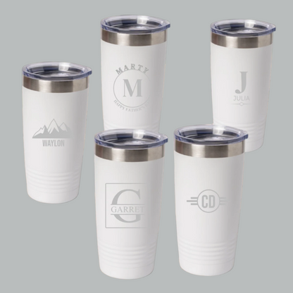 Groomsmen Tumblers Set of 5 White
