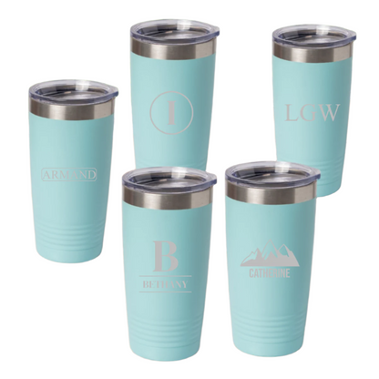 Bridesmaid Tumblers Set of 5 cyan