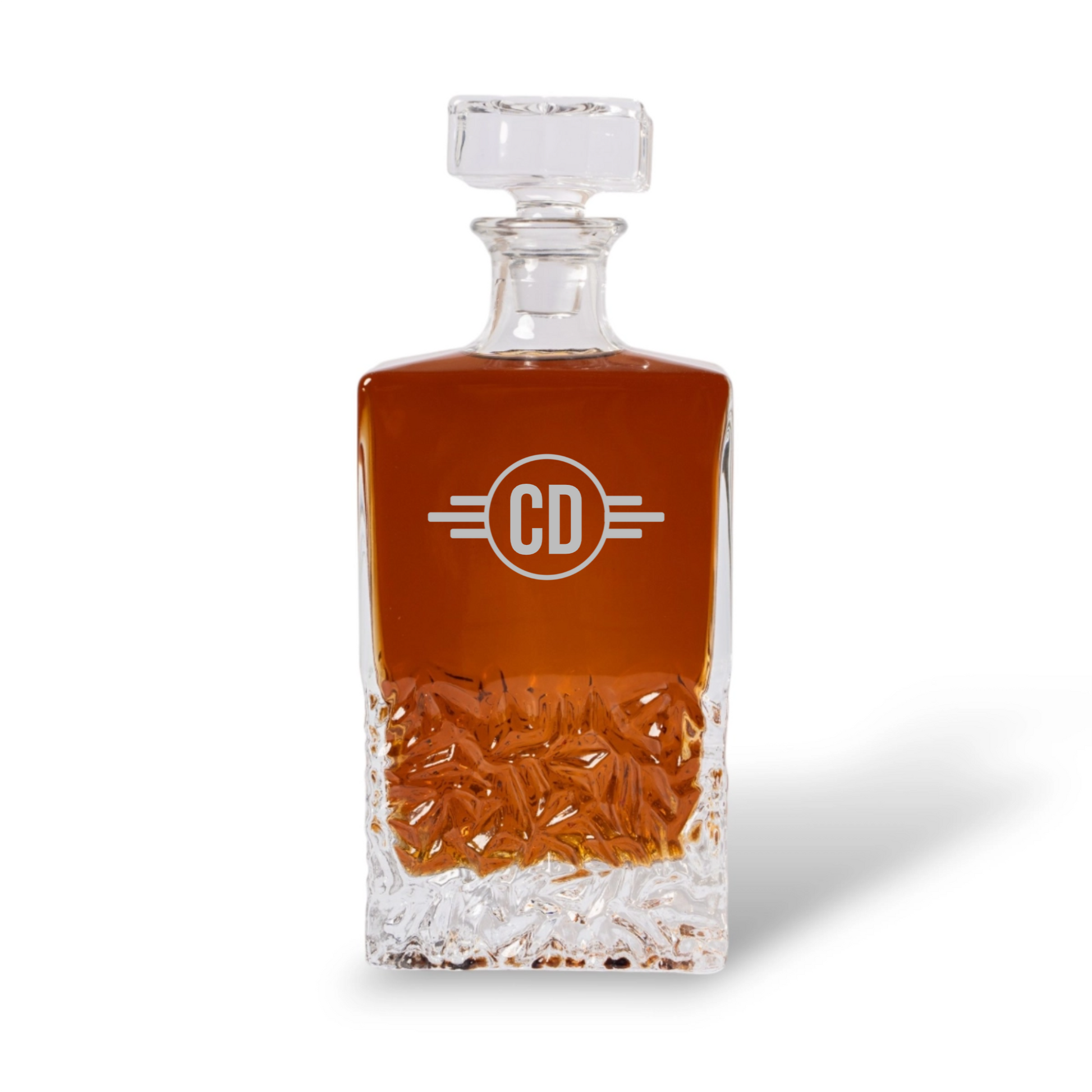 Personalized square decanter design options groomsmen gift