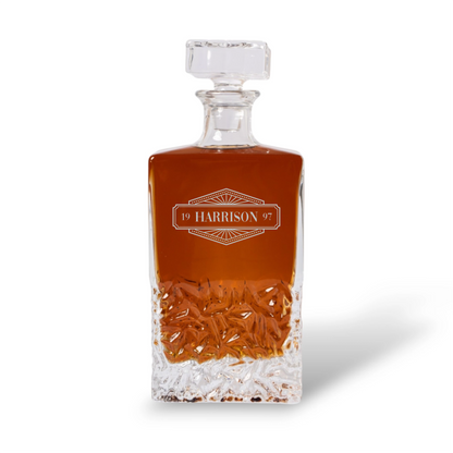 Engraved Square Decanter - Reserve Collection