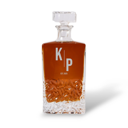 Engraved Square Decanter - Reserve Collection