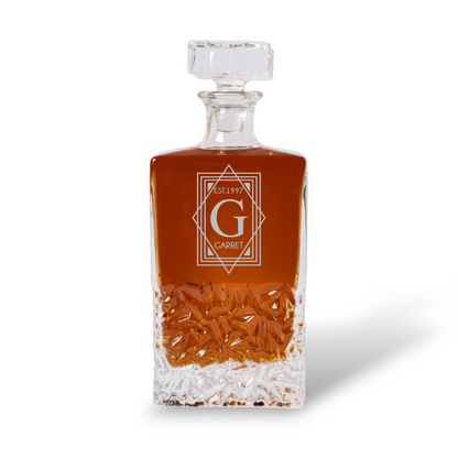 Engraved Square Decanter - Reserve Collection