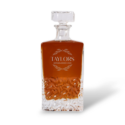 Engraved Square Decanter - Reserve Collection