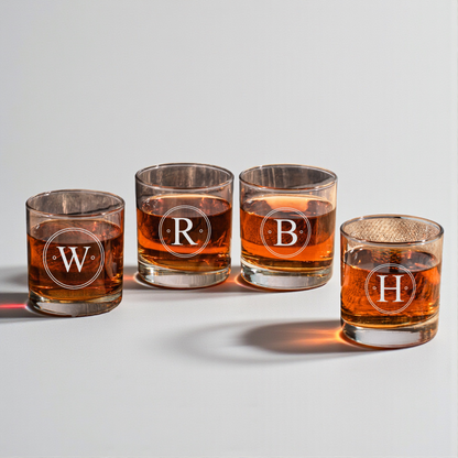 Custom etched whiskey glass best man wedding gift