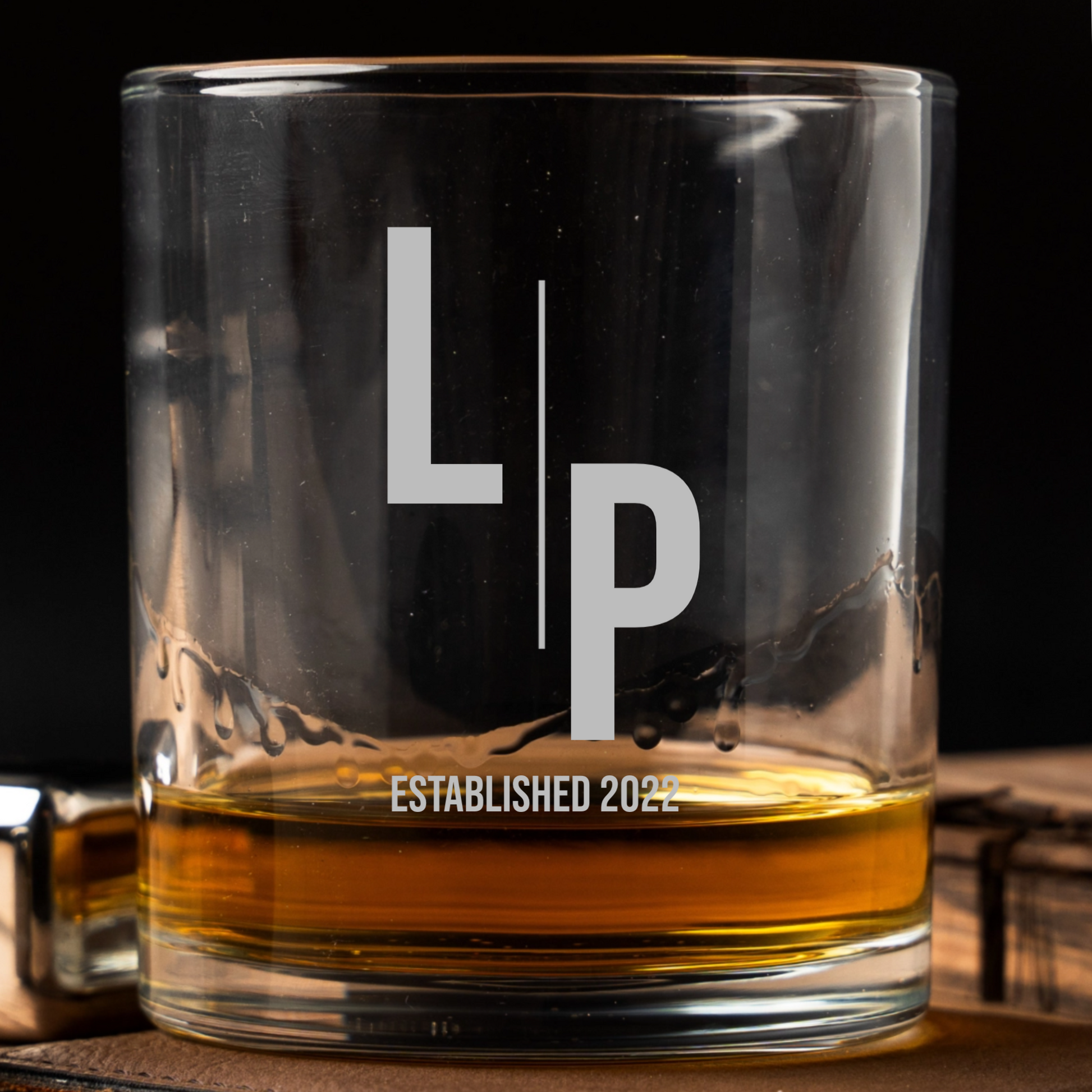 Engraved whiskey glass stocking stuffer for groomsmen