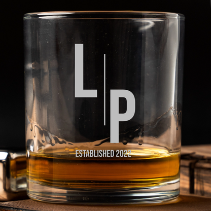Engraved whiskey glass stocking stuffer for groomsmen