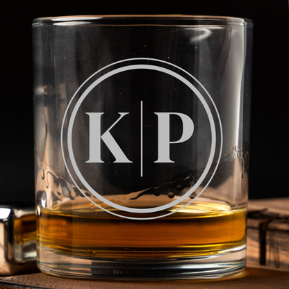 Personalized whiskey glass anniversary gift for groomsmen