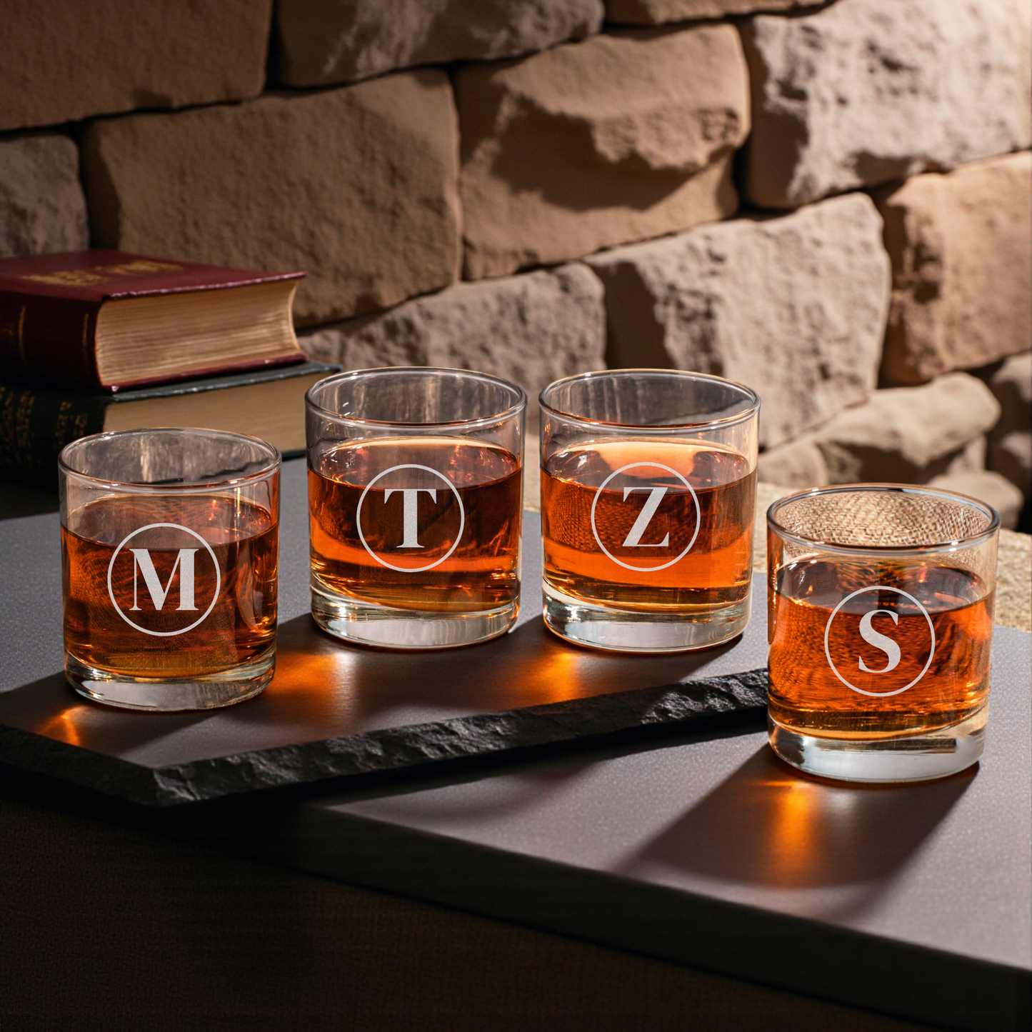 Custom whiskey glass name engraving Christmas gift for him