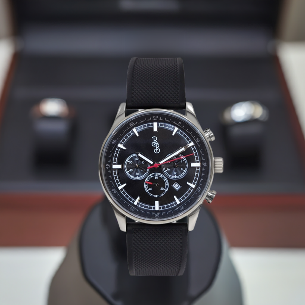 Black Sport Chronograph - gift for him watch