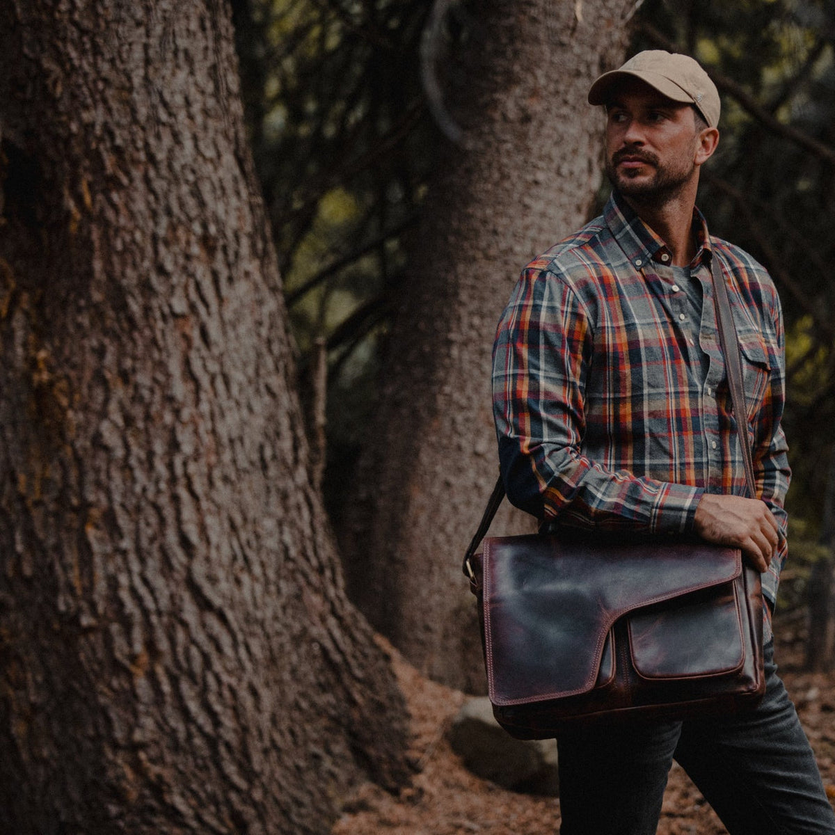 Buffalo Leather Messenger