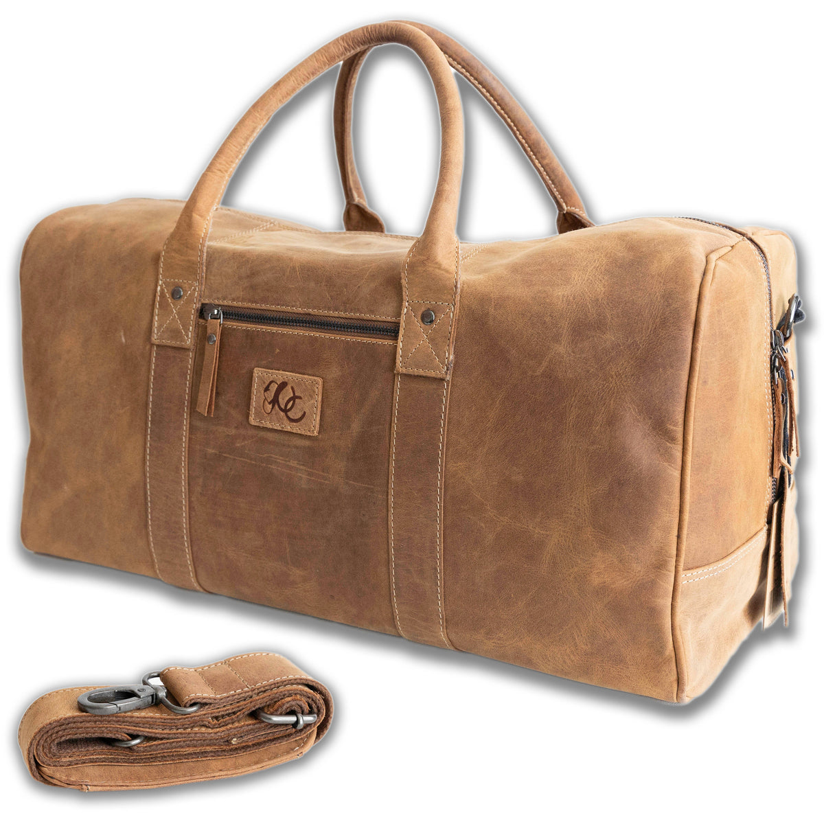 Full Grain Leather Weekender Bag&