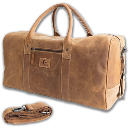 Full Grain Leather Weekender Bag&