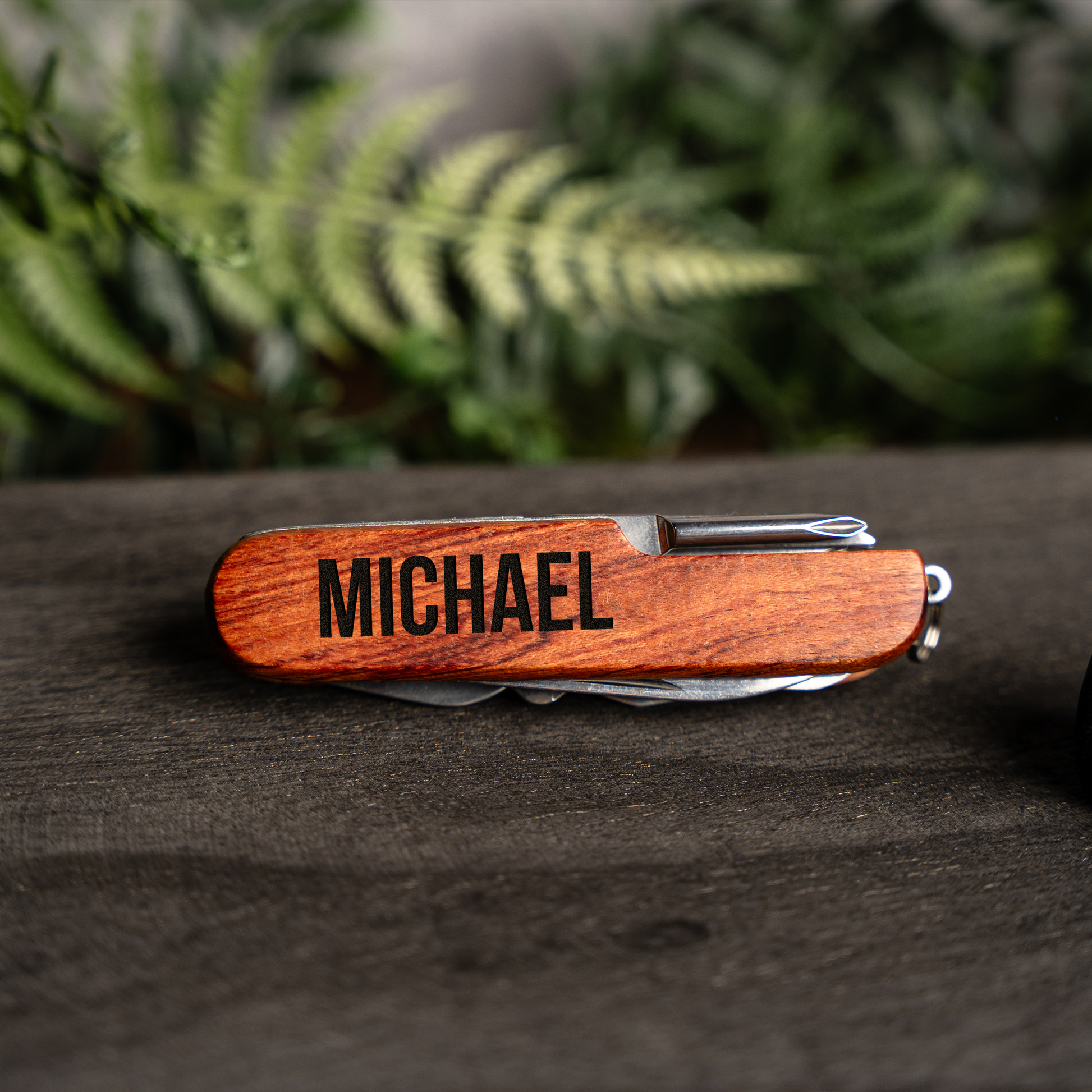 Personalized wood multitool pocket knife groomsmen gift view 7