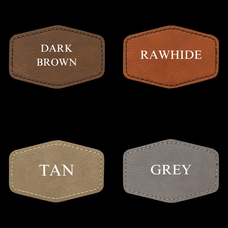 Tan leather patch groomsmen trucker hat custom wedding gift