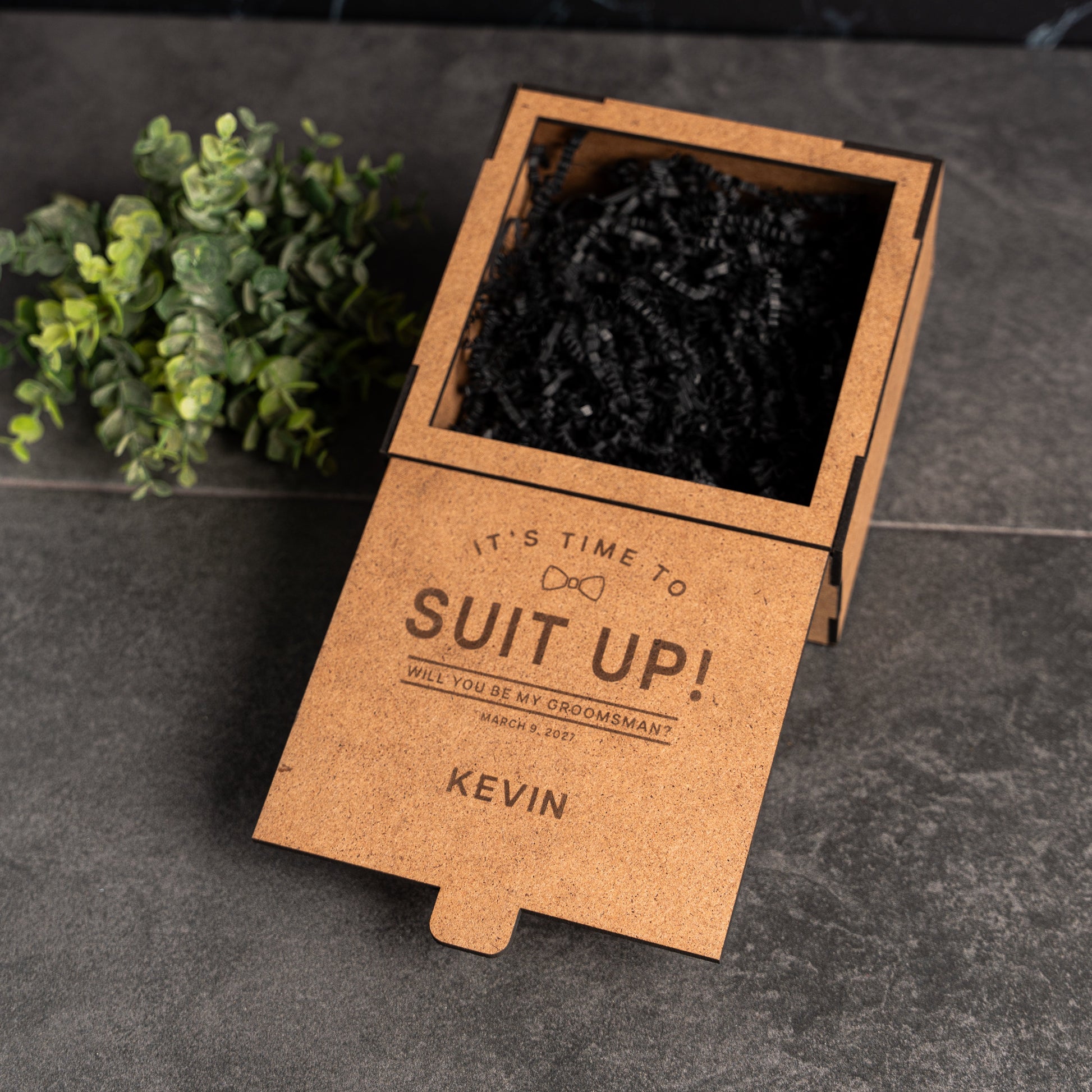 Wooden groomsmen gift box engraved design groomsman gift