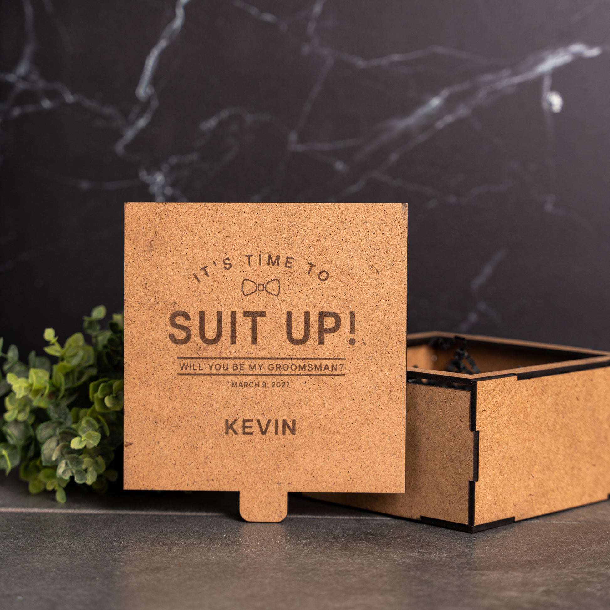 Engraved trinket gift box for groomsmen Father's Day gift