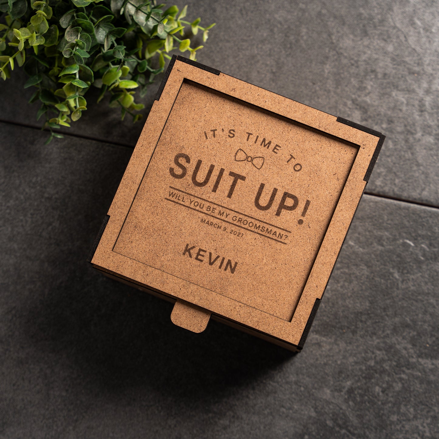 Custom wood gift box anniversary gift for him keepsake
