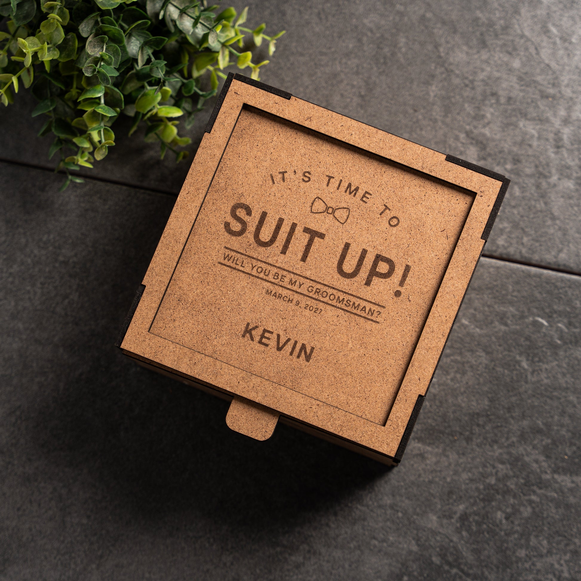 Custom wood gift box anniversary gift for him keepsake